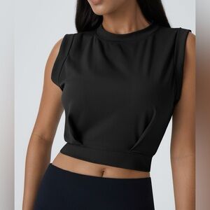 Halara Black Cropped Athletic Top Size XL